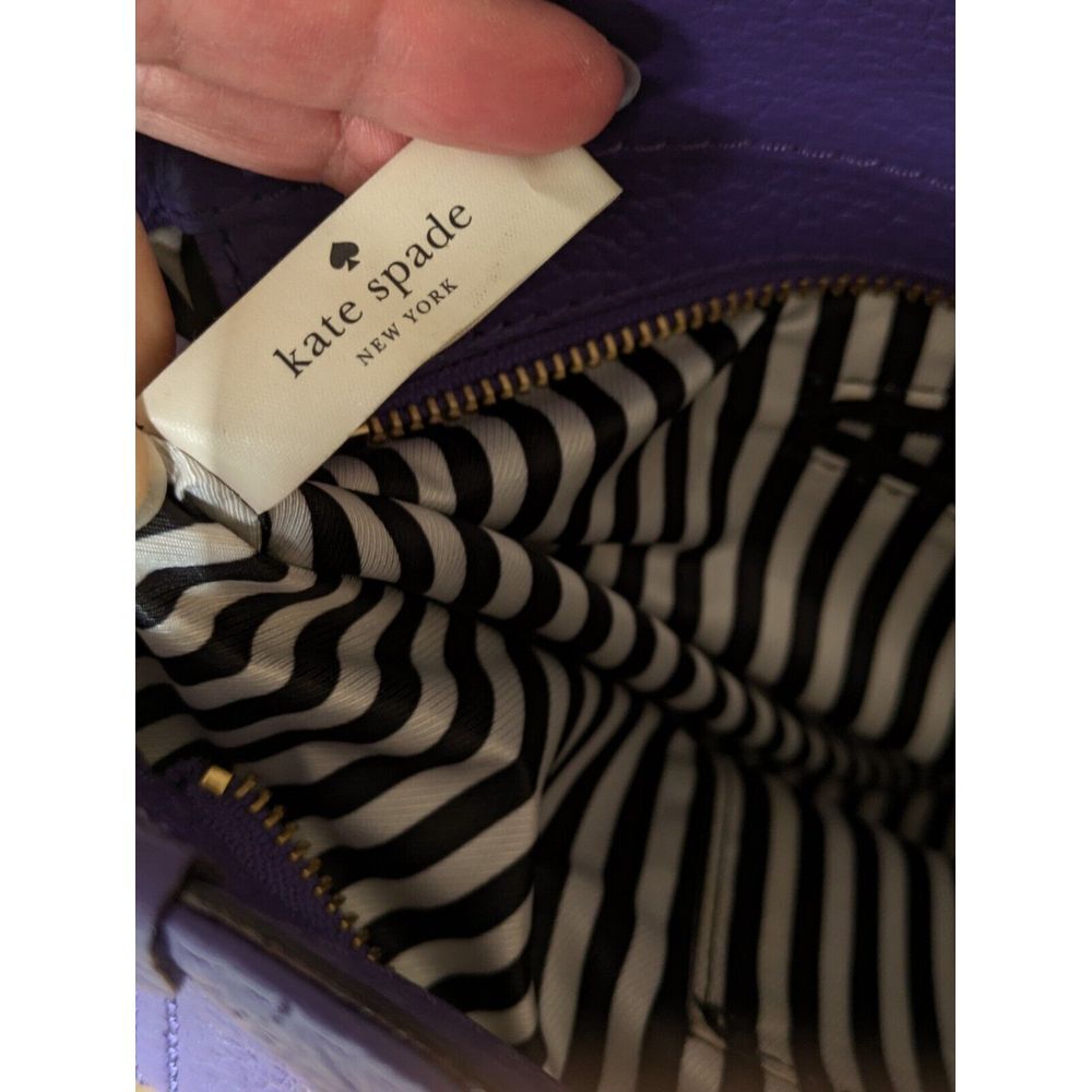 NEW Purple Kate Spade Southport Avenue Oden Leather Women's Tote - Picture 7 of 8